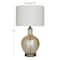 White Polyester Traditional Table Lamp, 27" x 17" x 17"